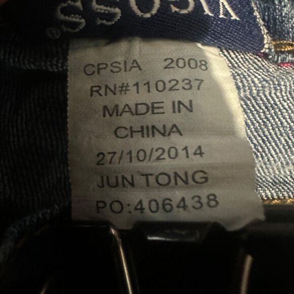 Vigoss Girls 8 Slim Fit Jeans Embroidered Butterfly Flap Pockets Med Wash Denim - Picture 11 of 14